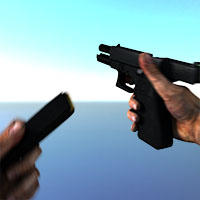 Glock 17 pistol reload