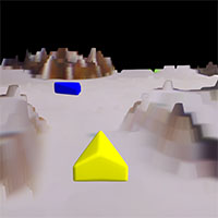 Screenshot from the game with a following camera