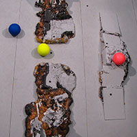 Photo of the terrain with placed markers