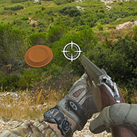 Screenshot from the developed skeet shooting game