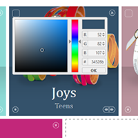 Tile editor for home pages